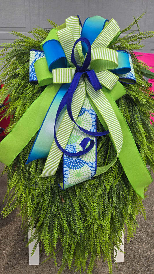 Wreath Bow - Changeable Coastal Summer Bow for Large Wreaths