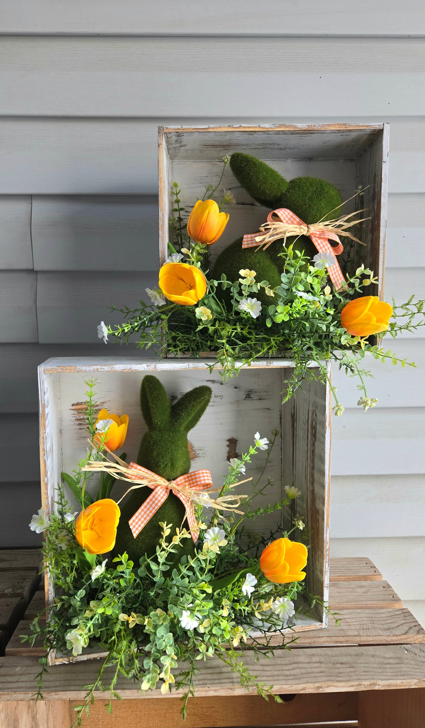 Sweet Meadow Bunny Box Set – Rustic Spring Mantle Duo