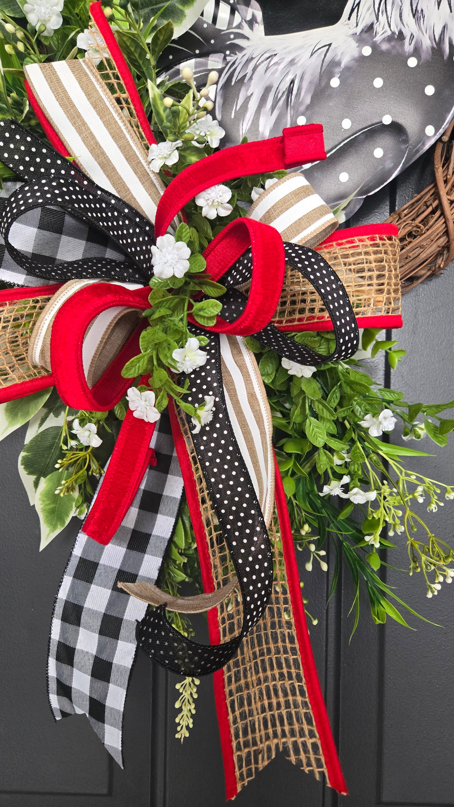 Year Round Farmhouse Rooster Grapevine Wreath