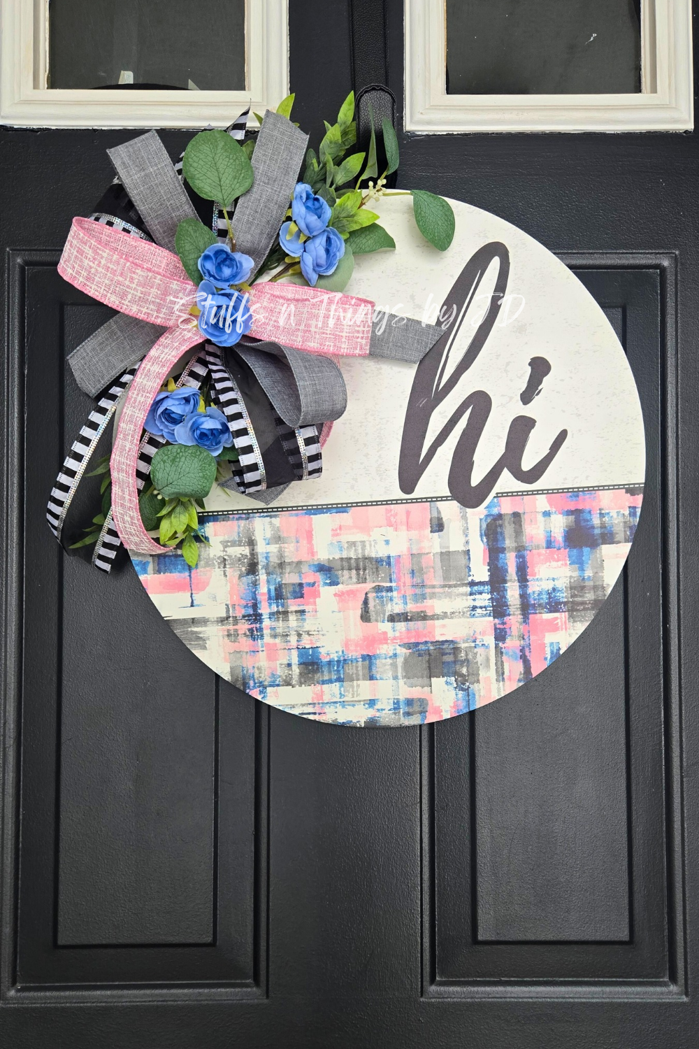 Hi Front Door Wood Sign