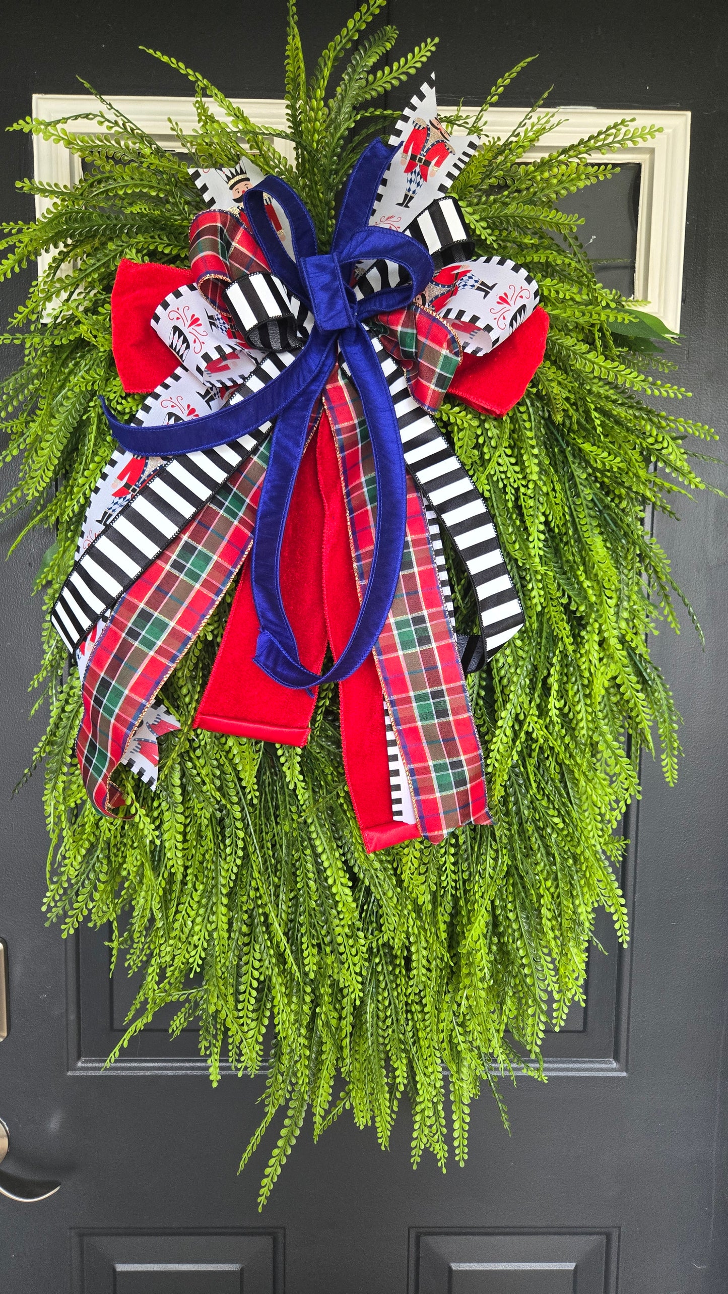 Christmas Wreath Bow - Changeable Everyday Bow for Large Wreaths