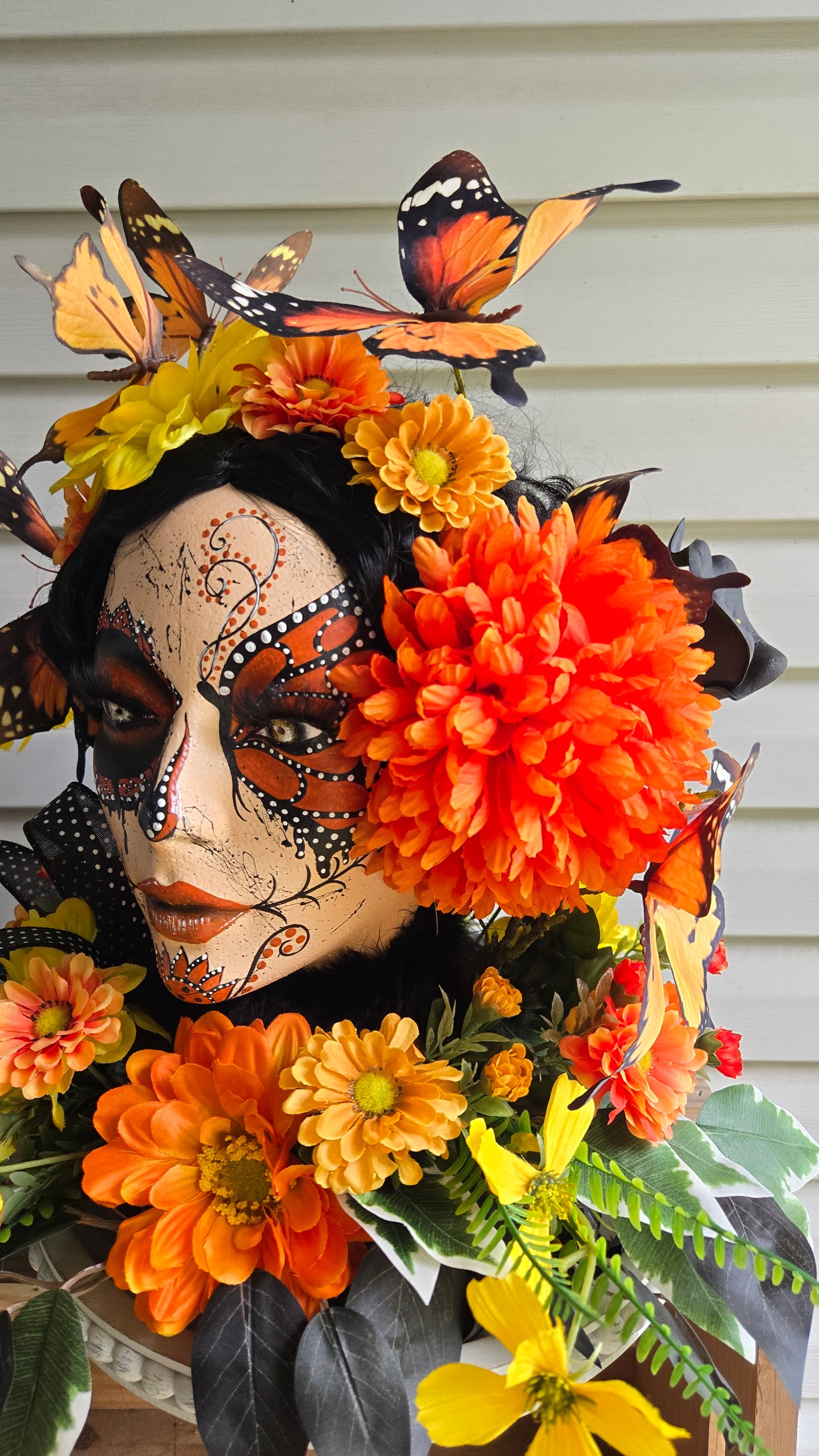 Monarch Día de los Muertos Centerpiece, Day of the Dead Arrangement