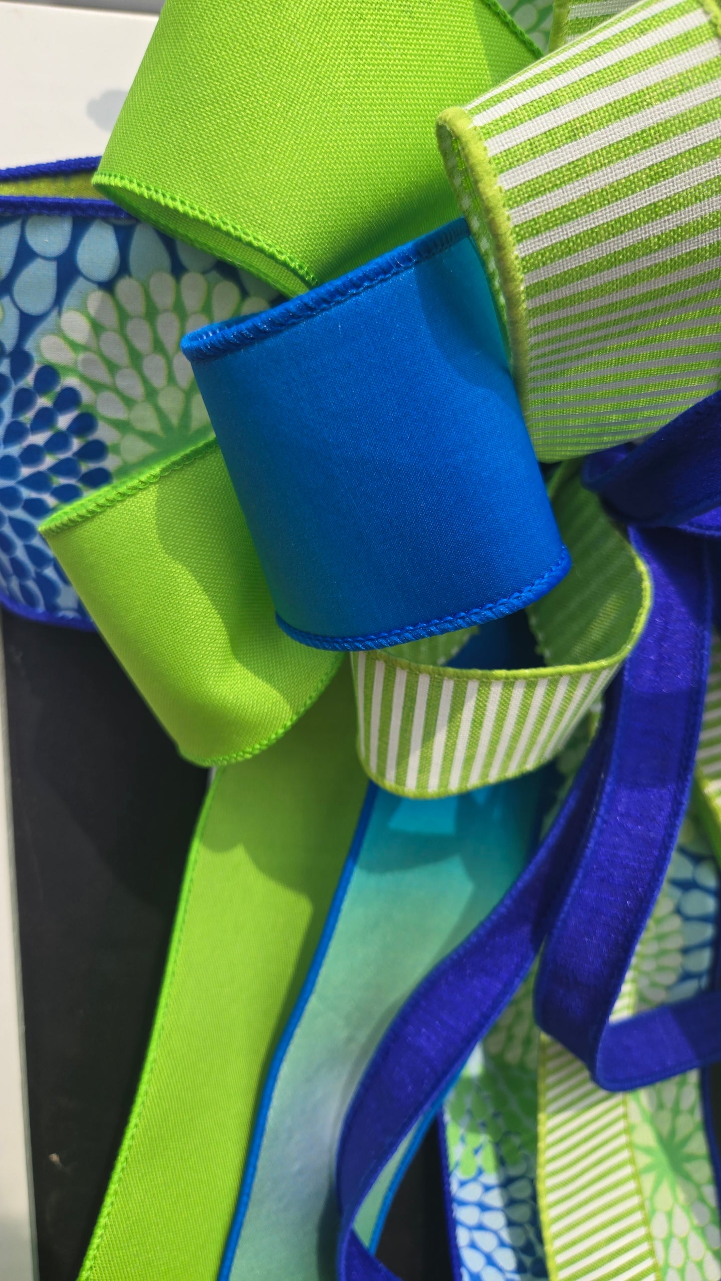 Wreath Bow - Changeable Coastal Summer Bow for Large Wreaths