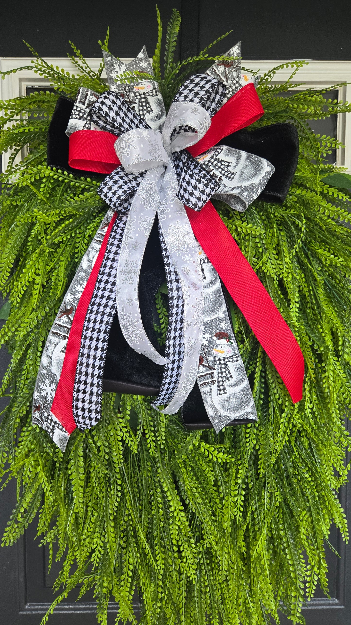 Christmas Wreath Bow - Changeable Everyday Bow for Large Wreaths