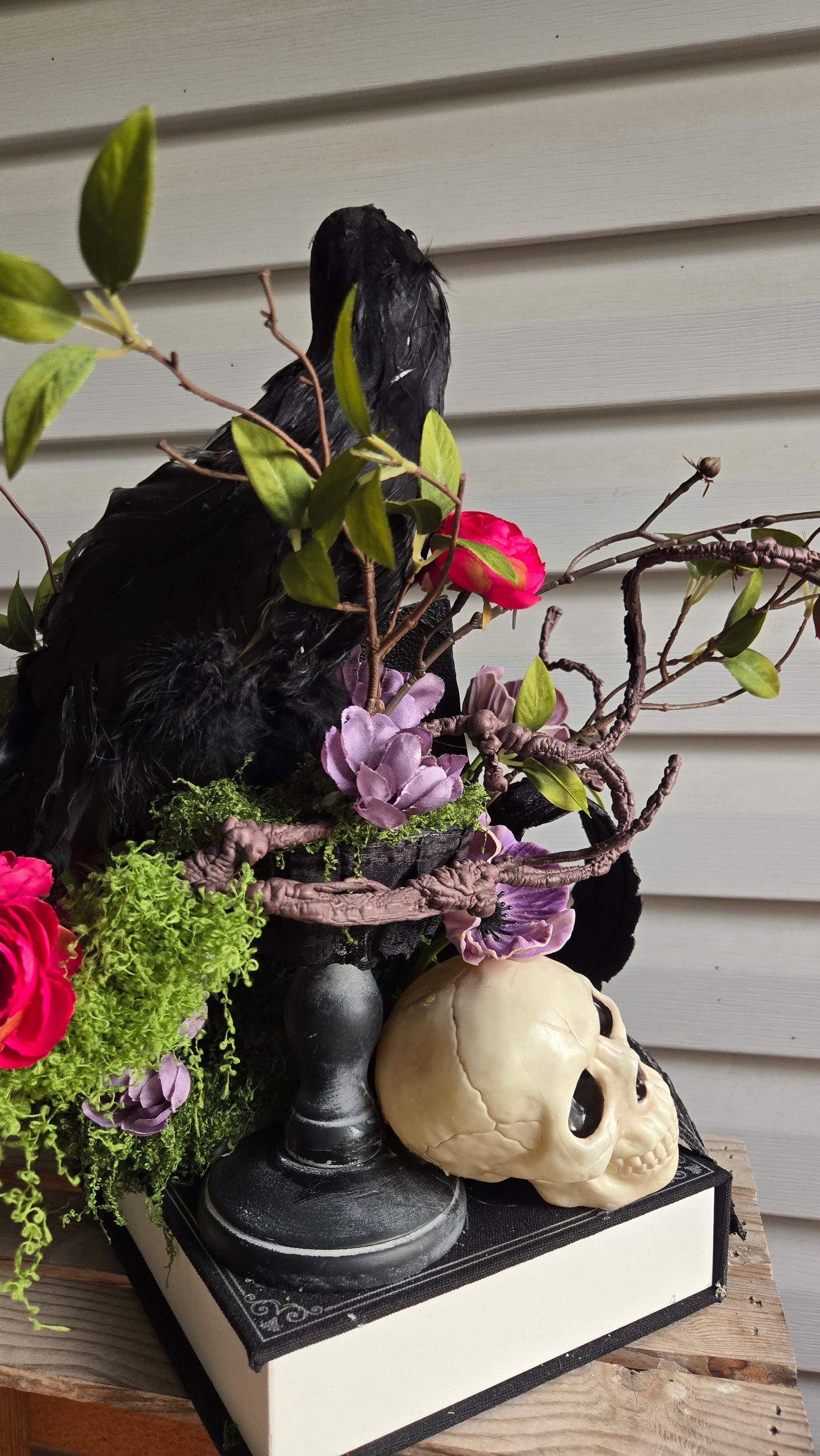 The Raven Gothic Centerpiece | Edgar Allan Poe Inspired Literary Halloween Decor