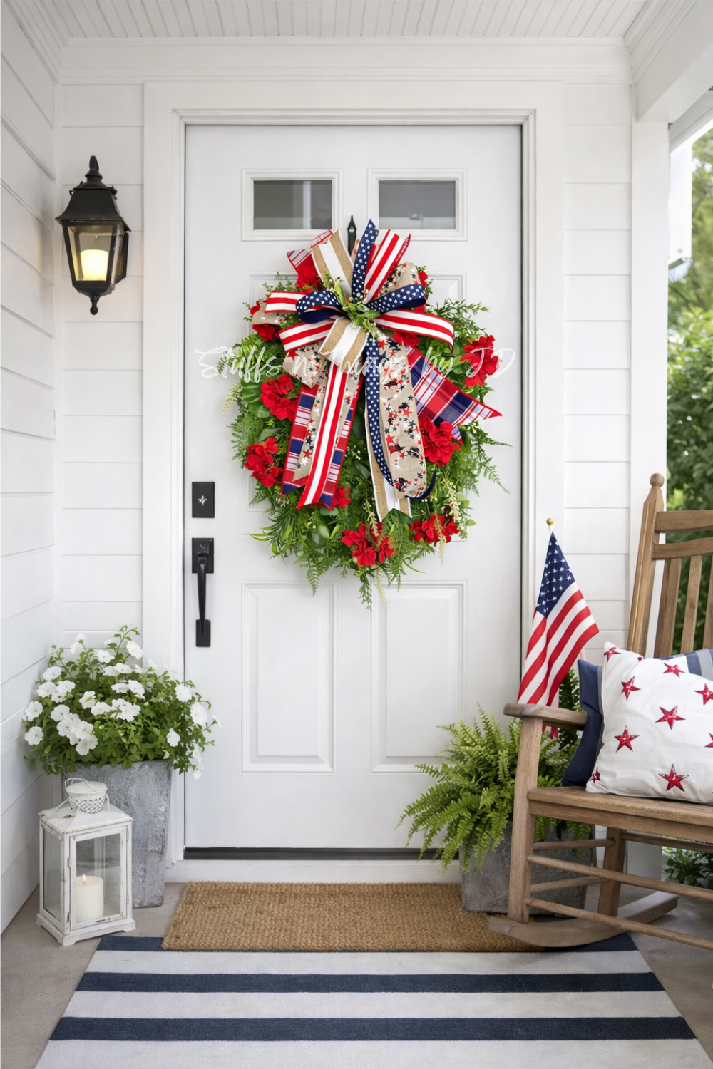 Patriotic Everyday Greenery Wreath