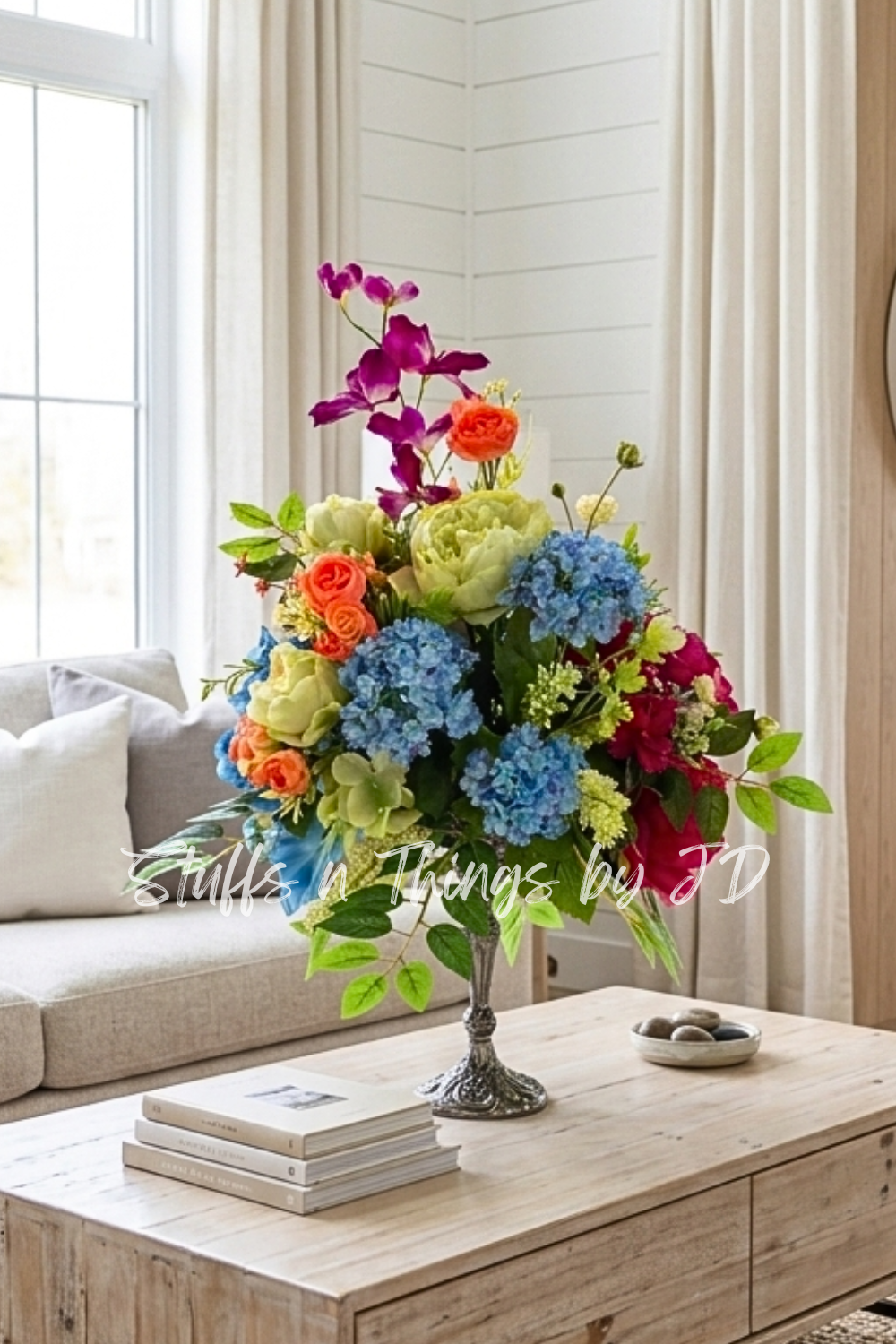Bloom & Brilliance Candlestick Arrangement – 24” Statement Floral Centerpiece