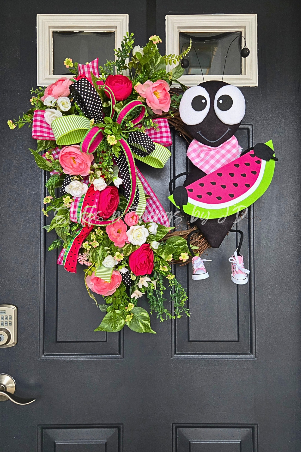 Watermelon Ant Grapevine Wreath | Summer Front Door Wreath