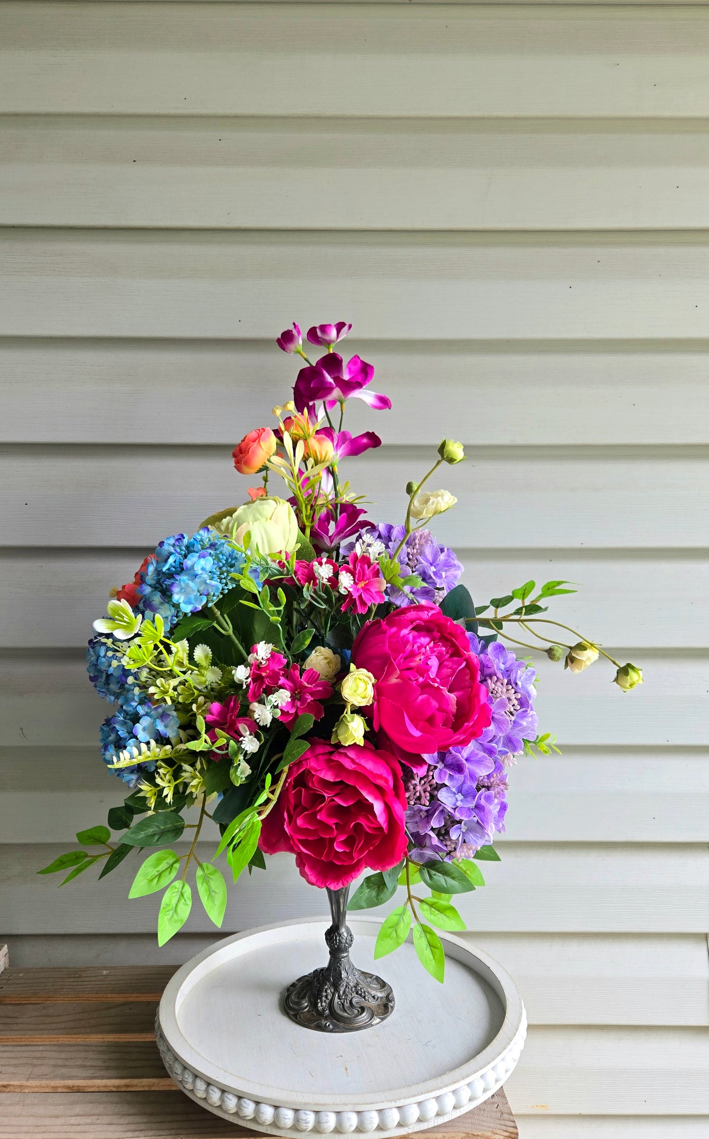 Bloom & Brilliance Candlestick Arrangement – 24” Statement Floral Centerpiece