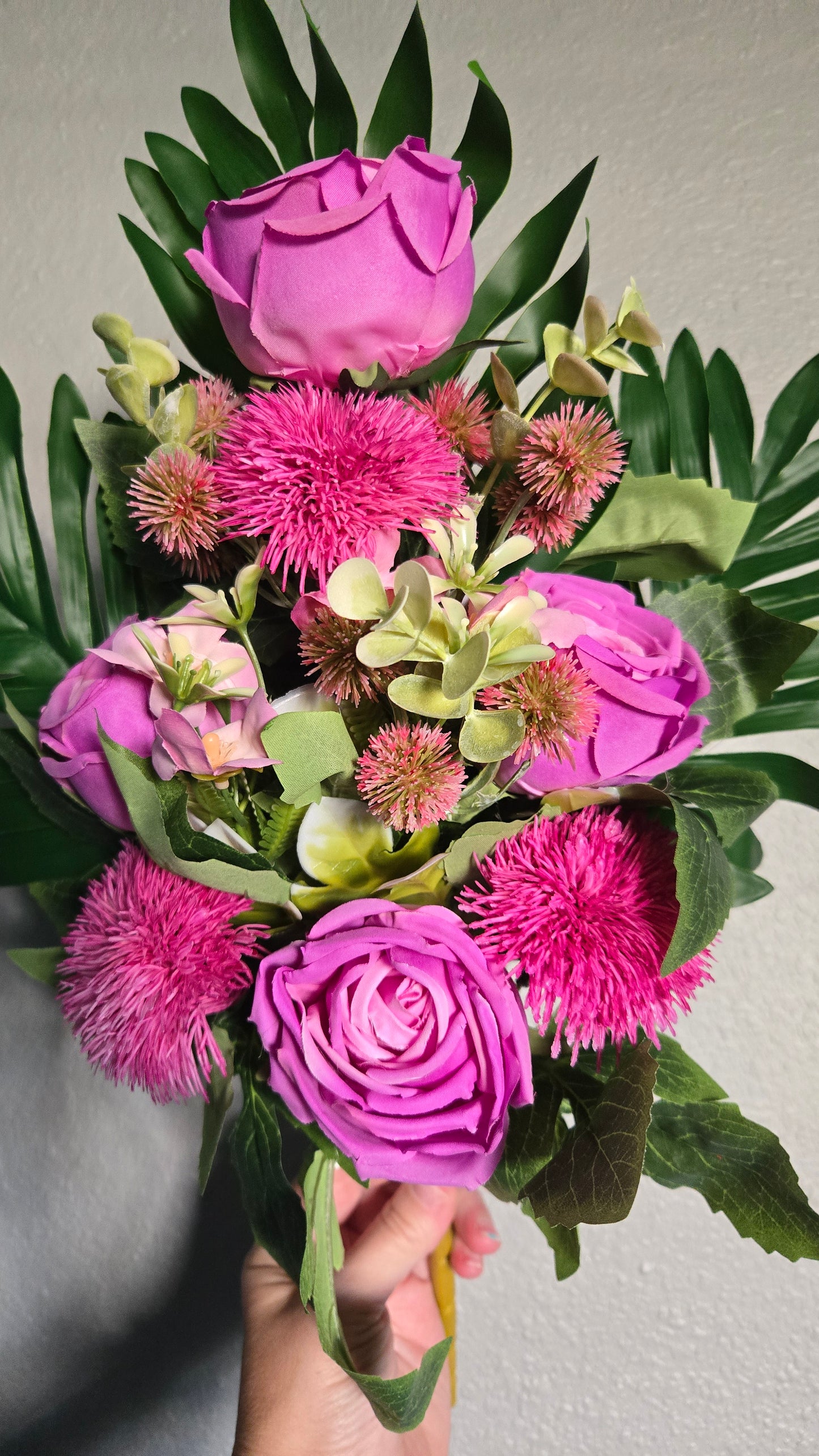 Tropical Rose, Lion's Mane & Berry Faux Floral Bundle - Multiple Colors