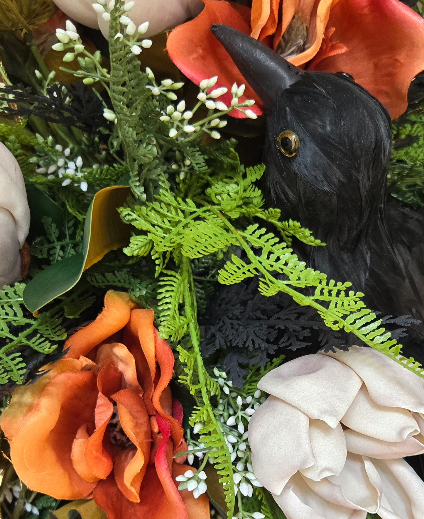 Raven's Autumn Elegance Topiary Urn Door/Wall Hanger