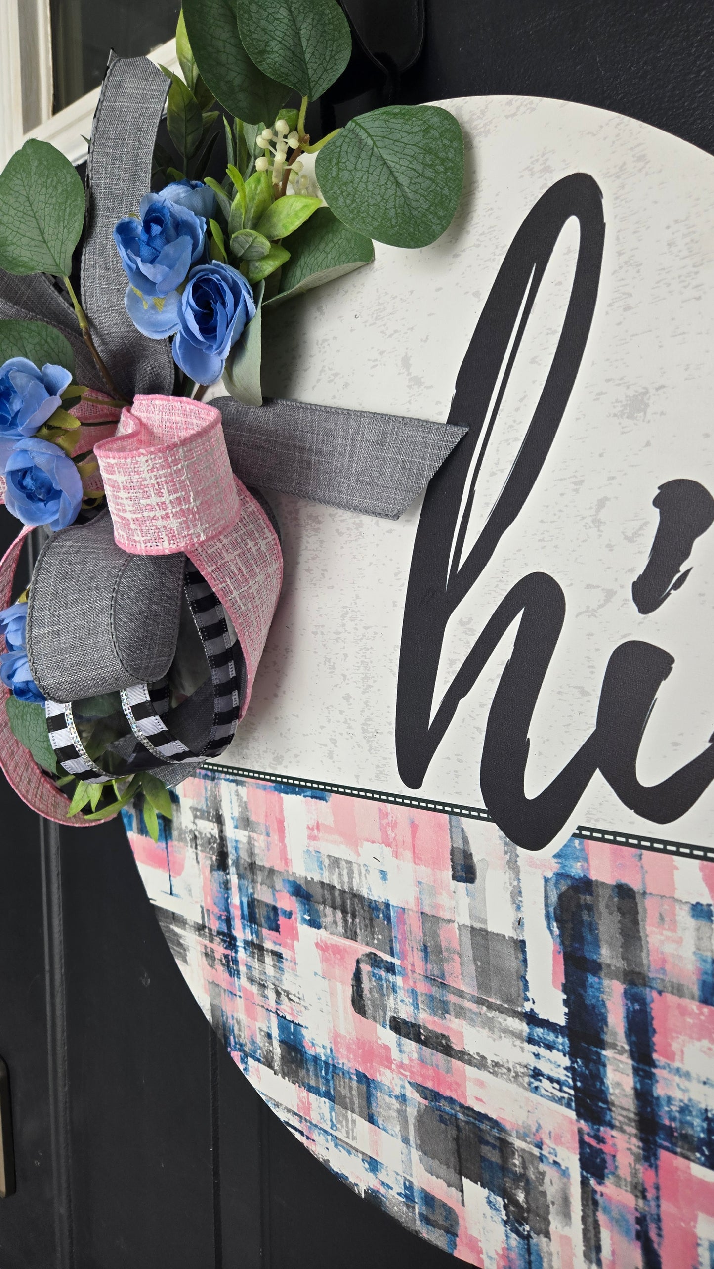 Hi Front Door Wood Sign