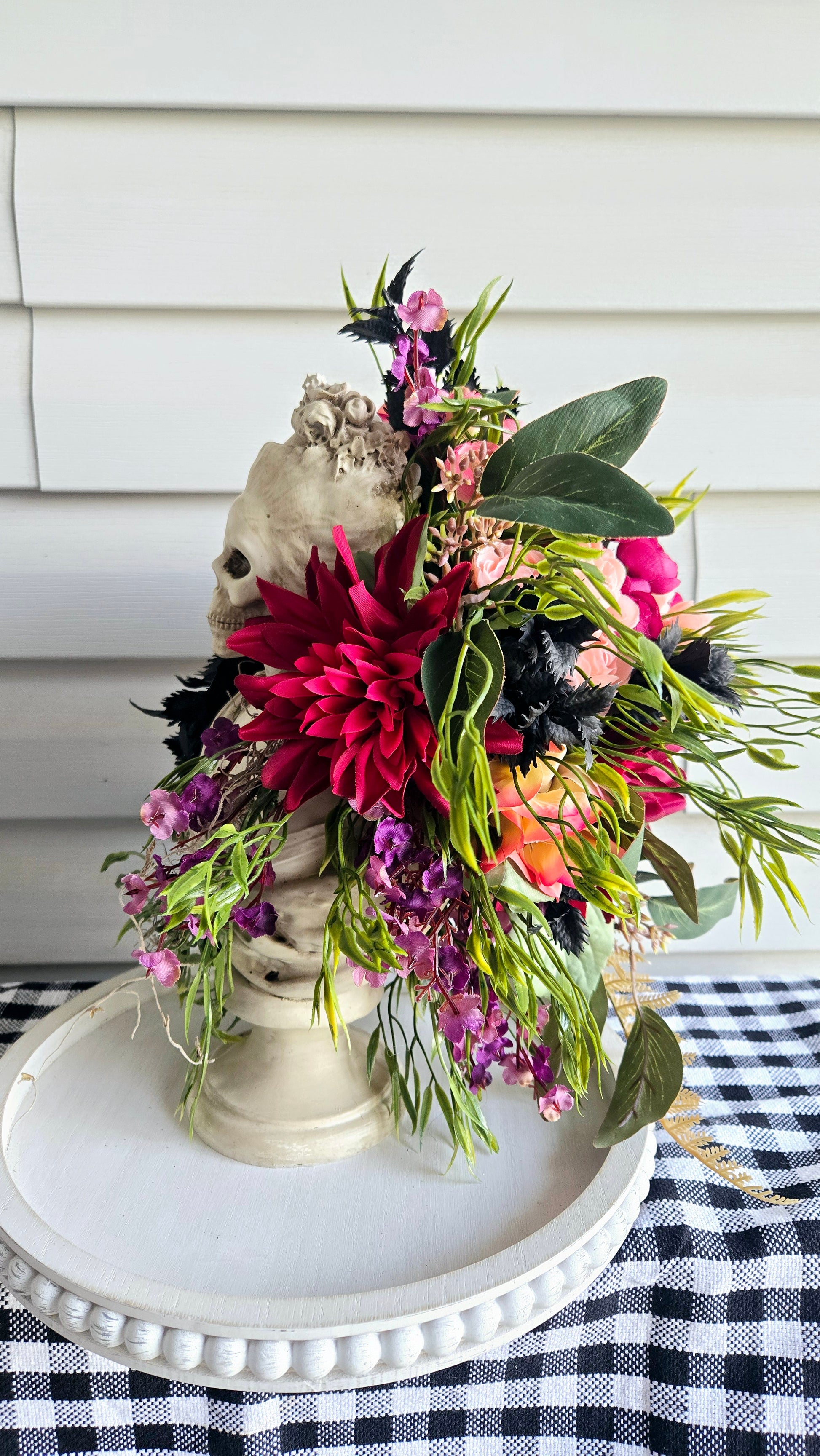 Gothic Skull Bust Arrangement - Mother's Day Gift Idea - Stuffs n Things by JD