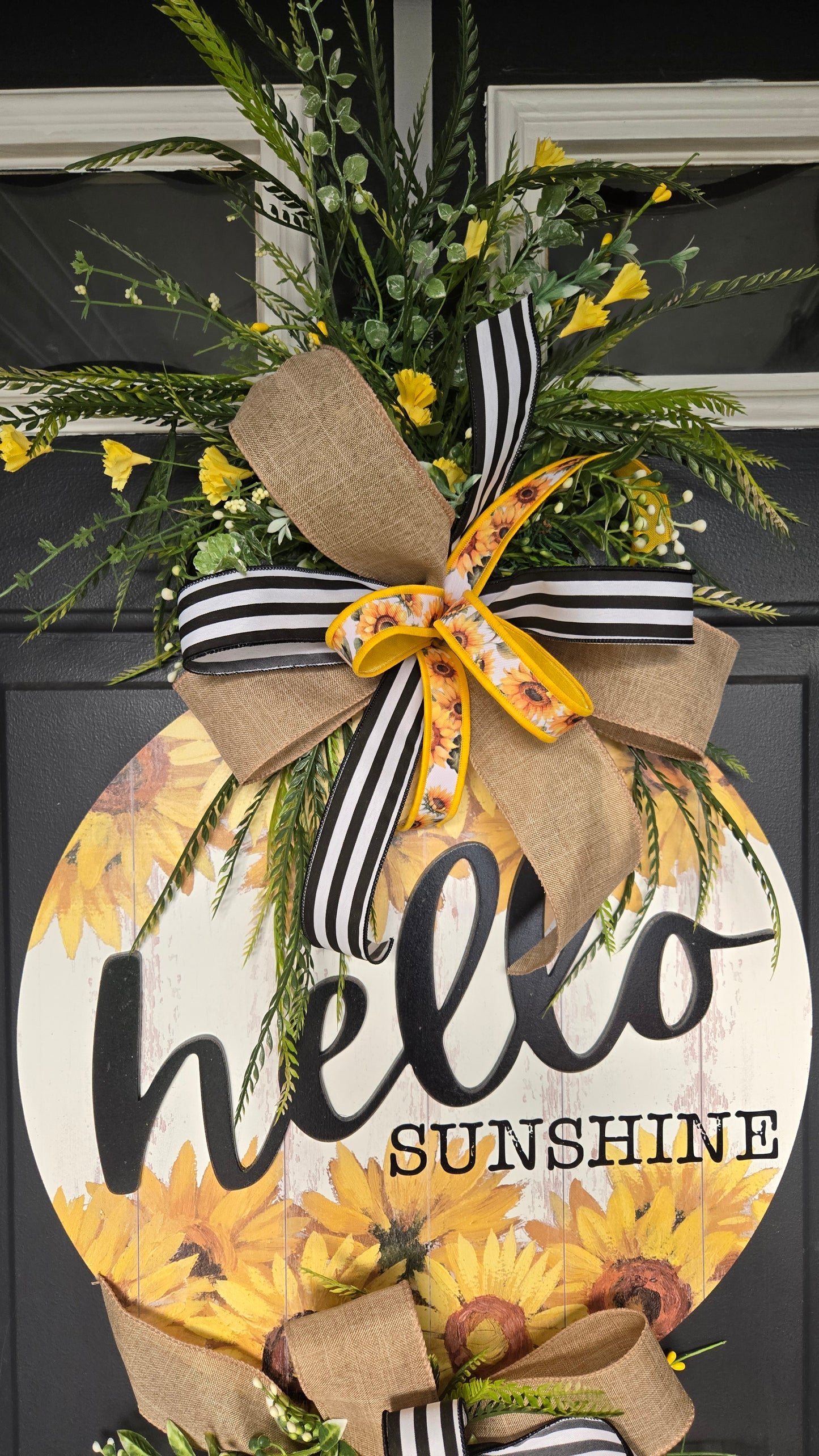 Summer Wreath - Sunflower Bead Grass Door Hanger