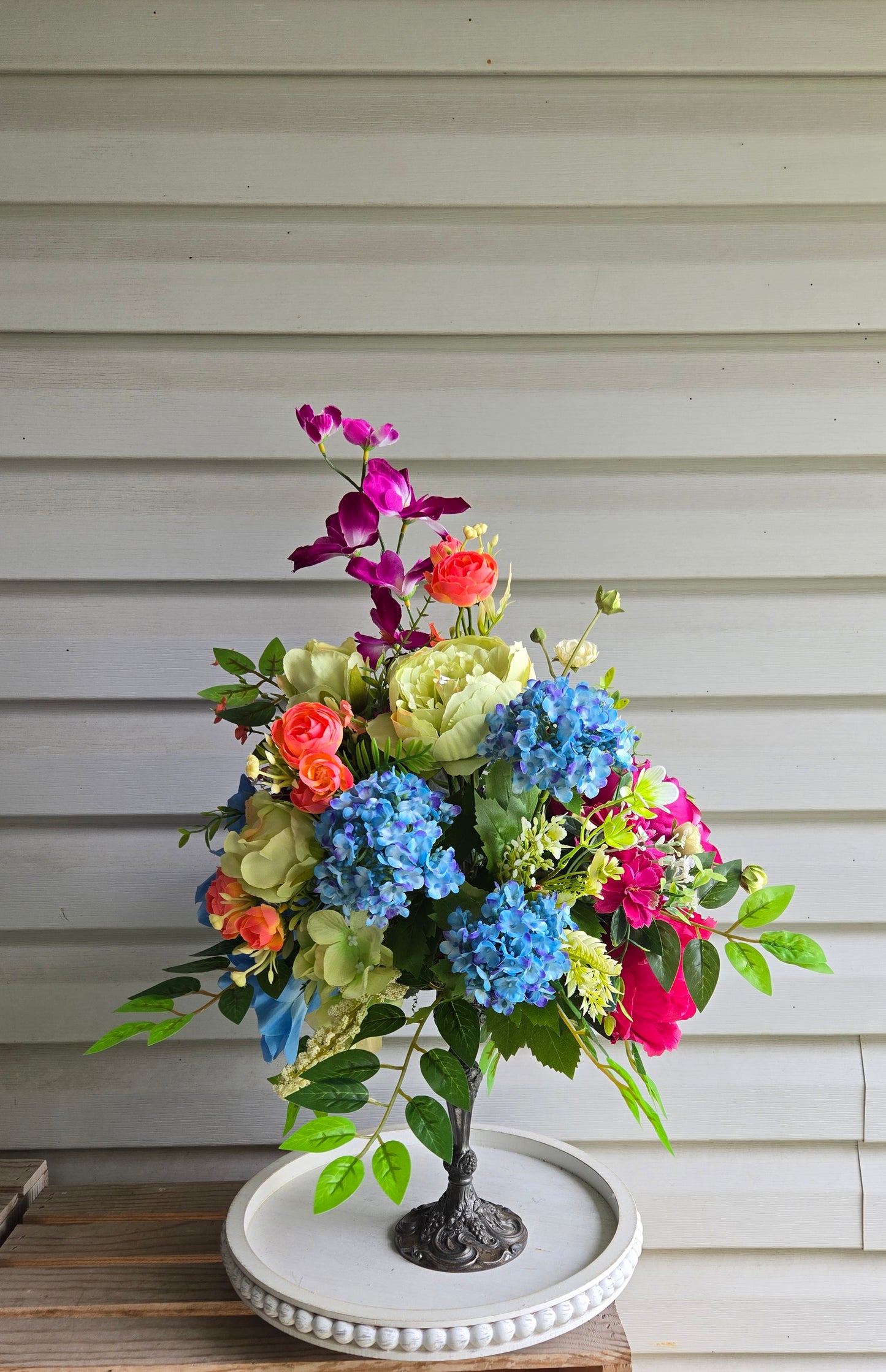Bloom & Brilliance Candlestick Arrangement – 24” Statement Floral Centerpiece