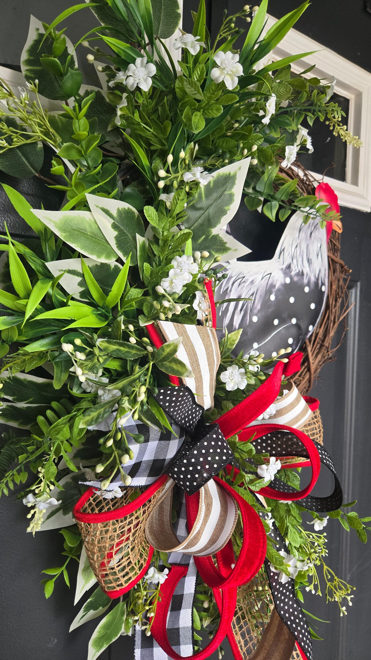 Year Round Farmhouse Rooster Grapevine Wreath