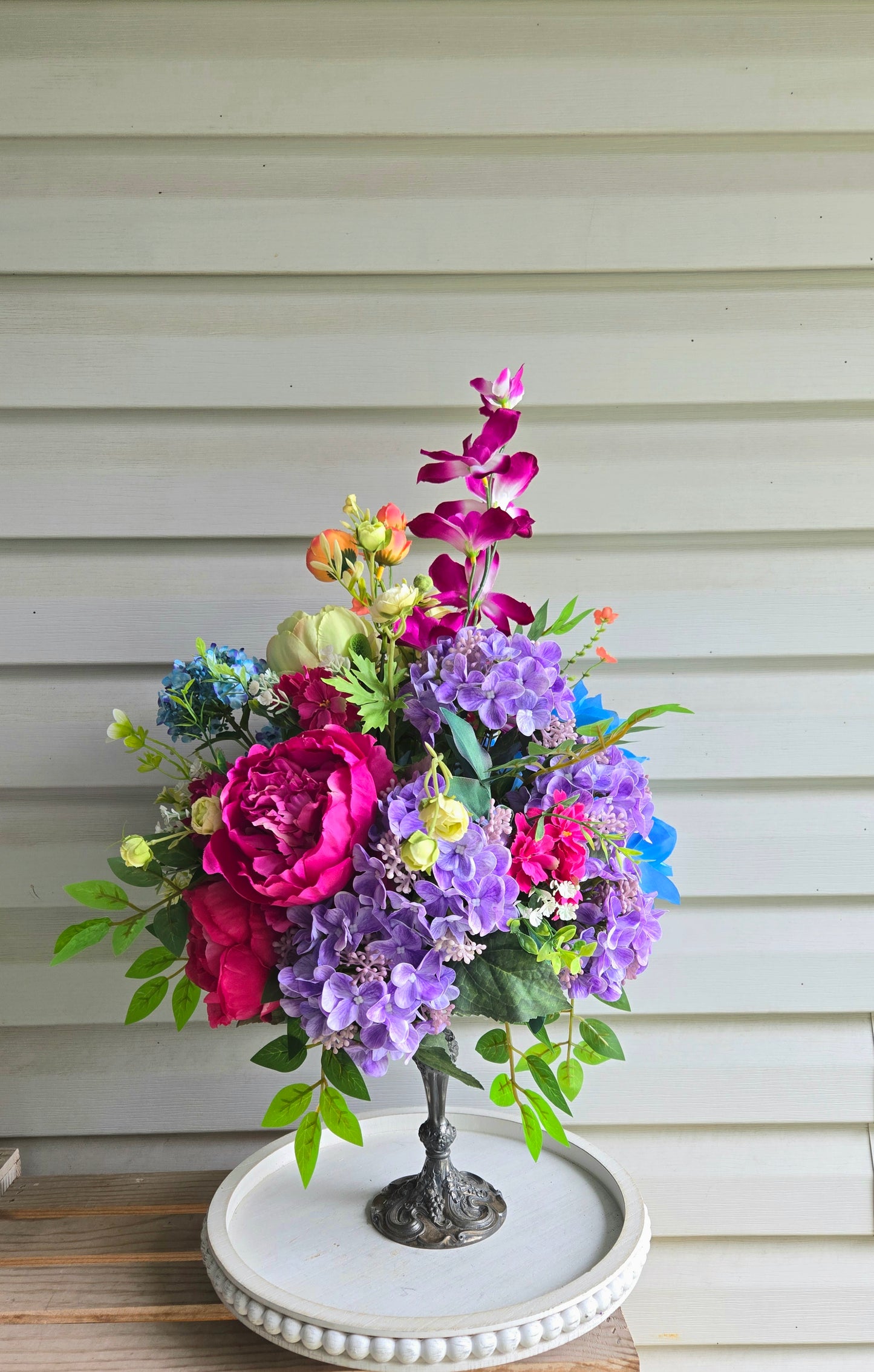 Bloom & Brilliance Candlestick Arrangement – 24” Statement Floral Centerpiece