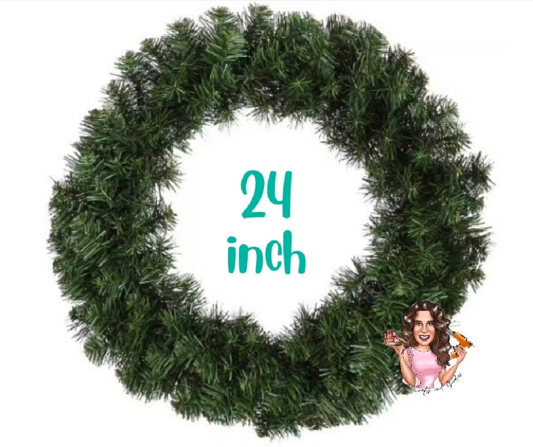 24 inch Evergreen Pine Wreath Base Work Form - Wreath Supplies